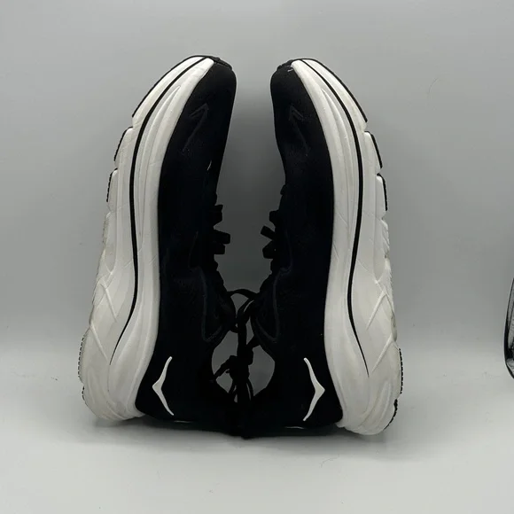Hoka Clifton 10 Womes 9B Black and White Athletic Sneakers S22 - Picture 6 of 8